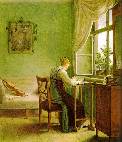 Kersting Girl Embroidering